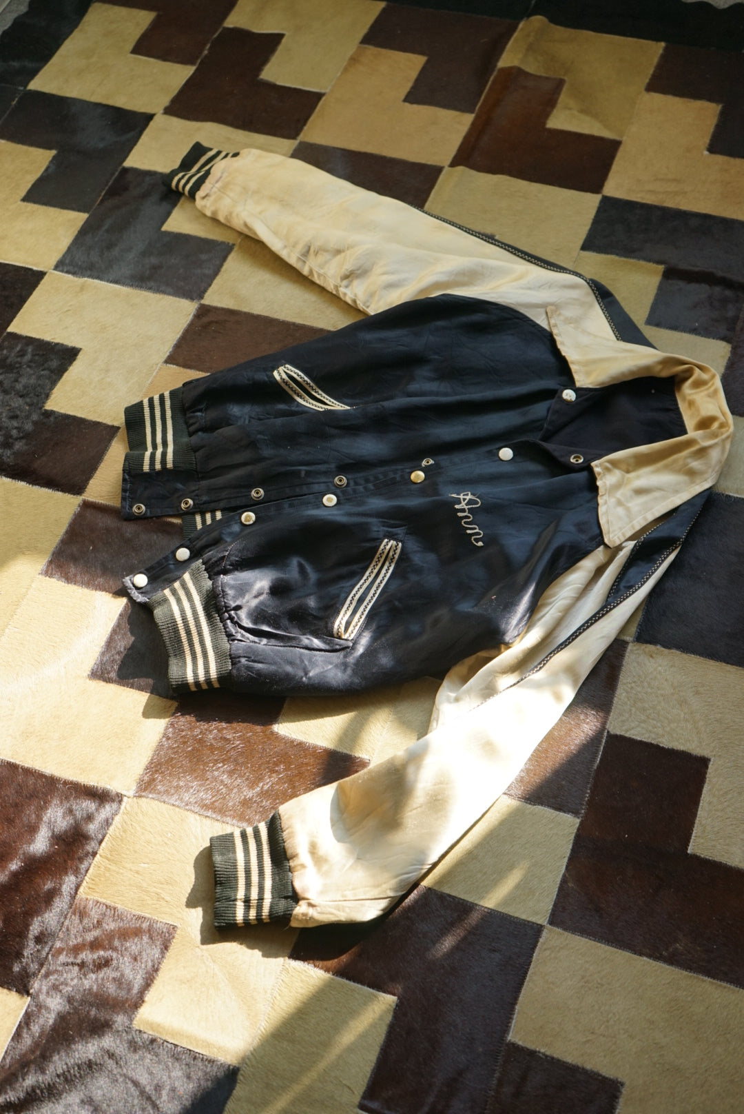 1940s Satin Varsity Jacket 