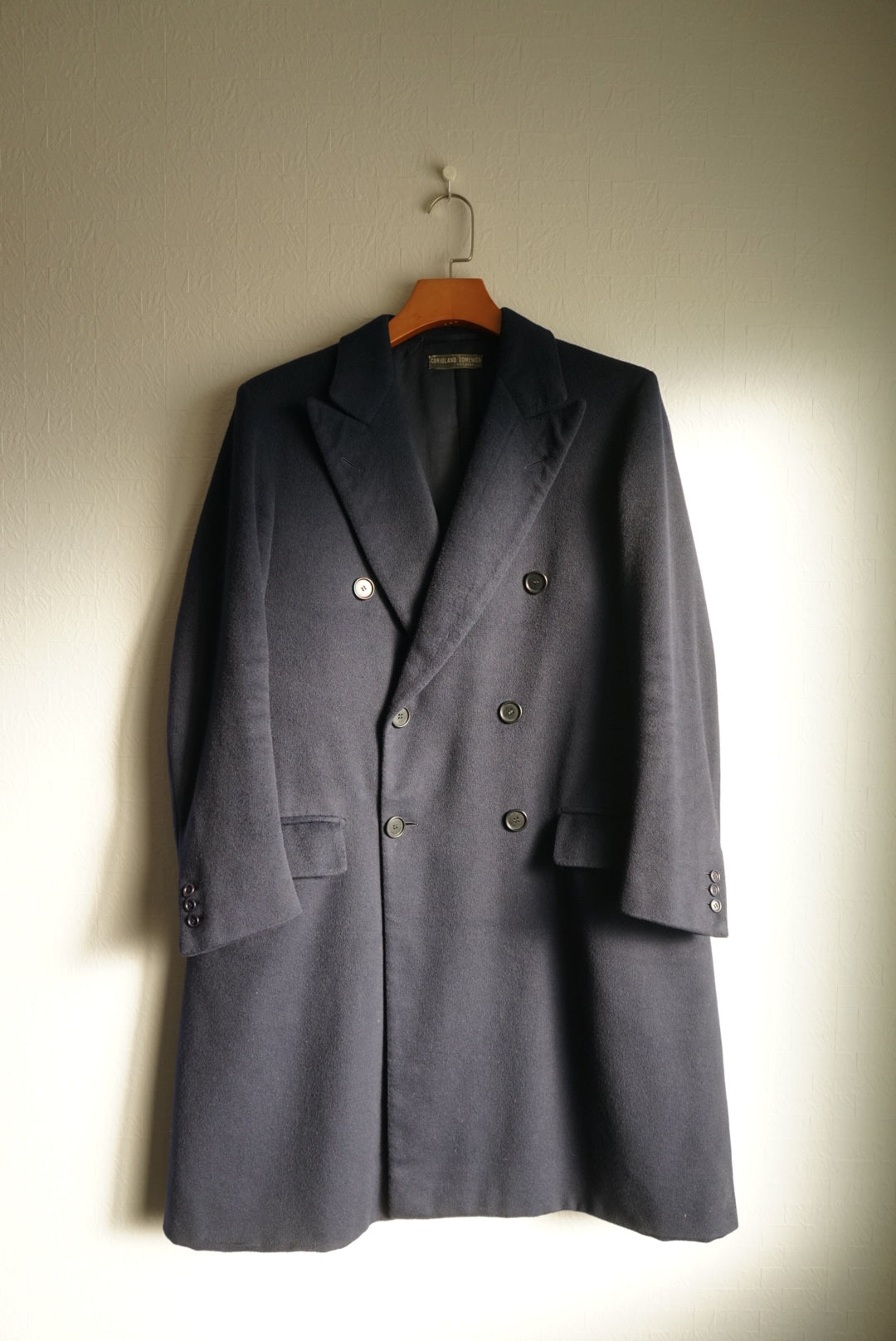 1960s CORIOLAND DOMENICO MILANO "Cashmere 100%" "Bespoke" Chester Field Coat