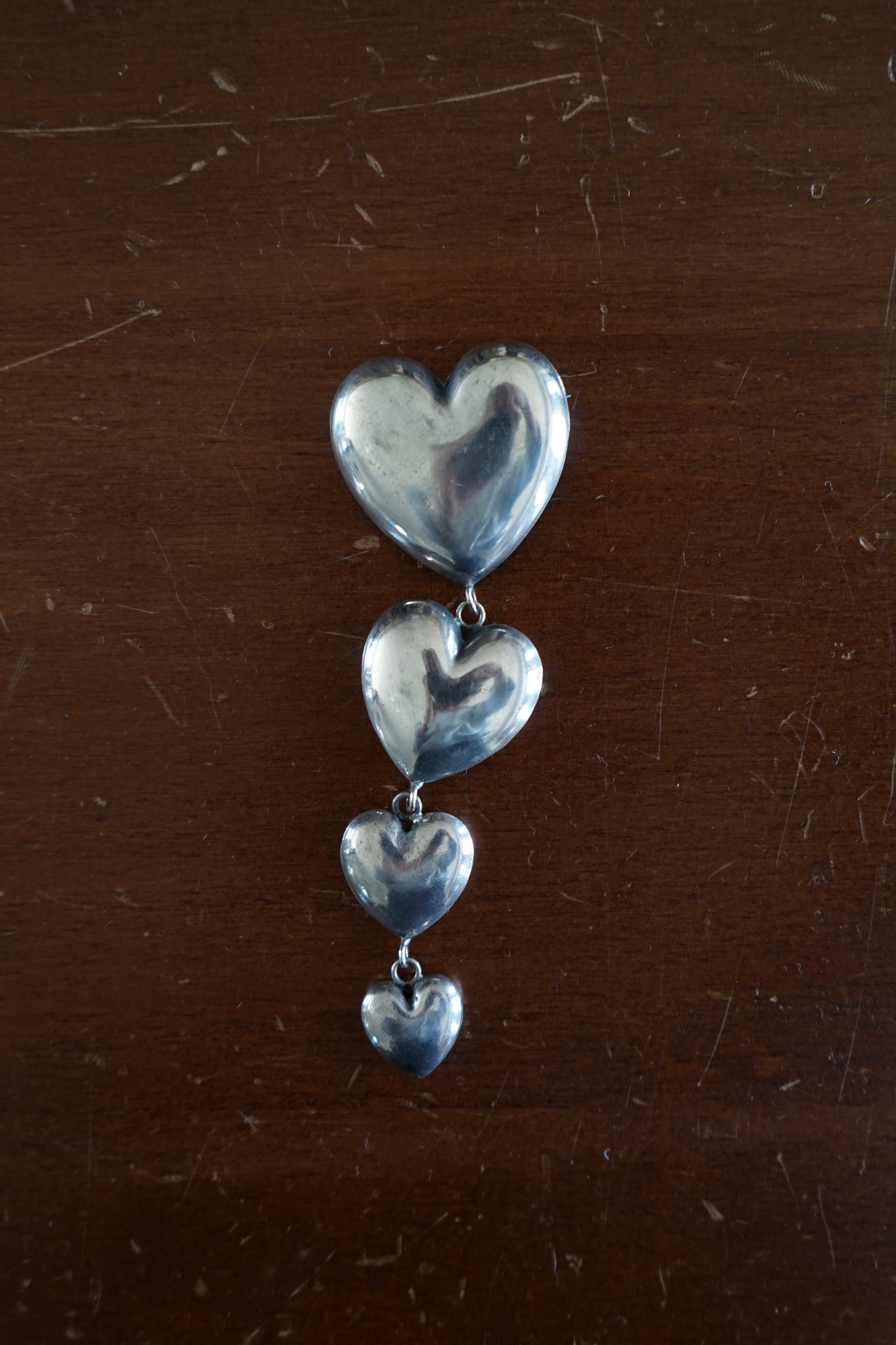 Vintage Silver "Heart  Broach"