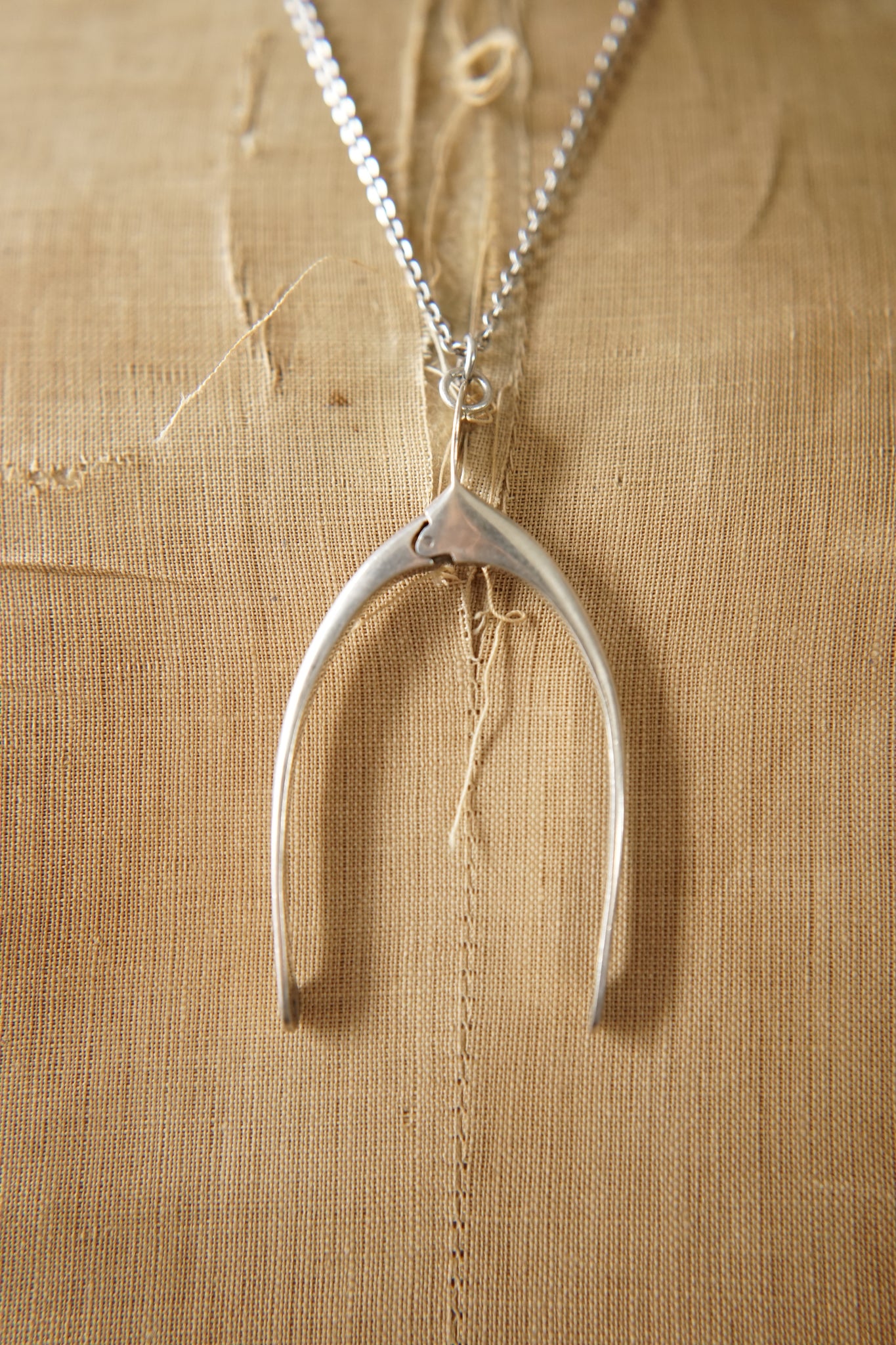 Hotelman's Sugar Tong Silver Pendant Necklace