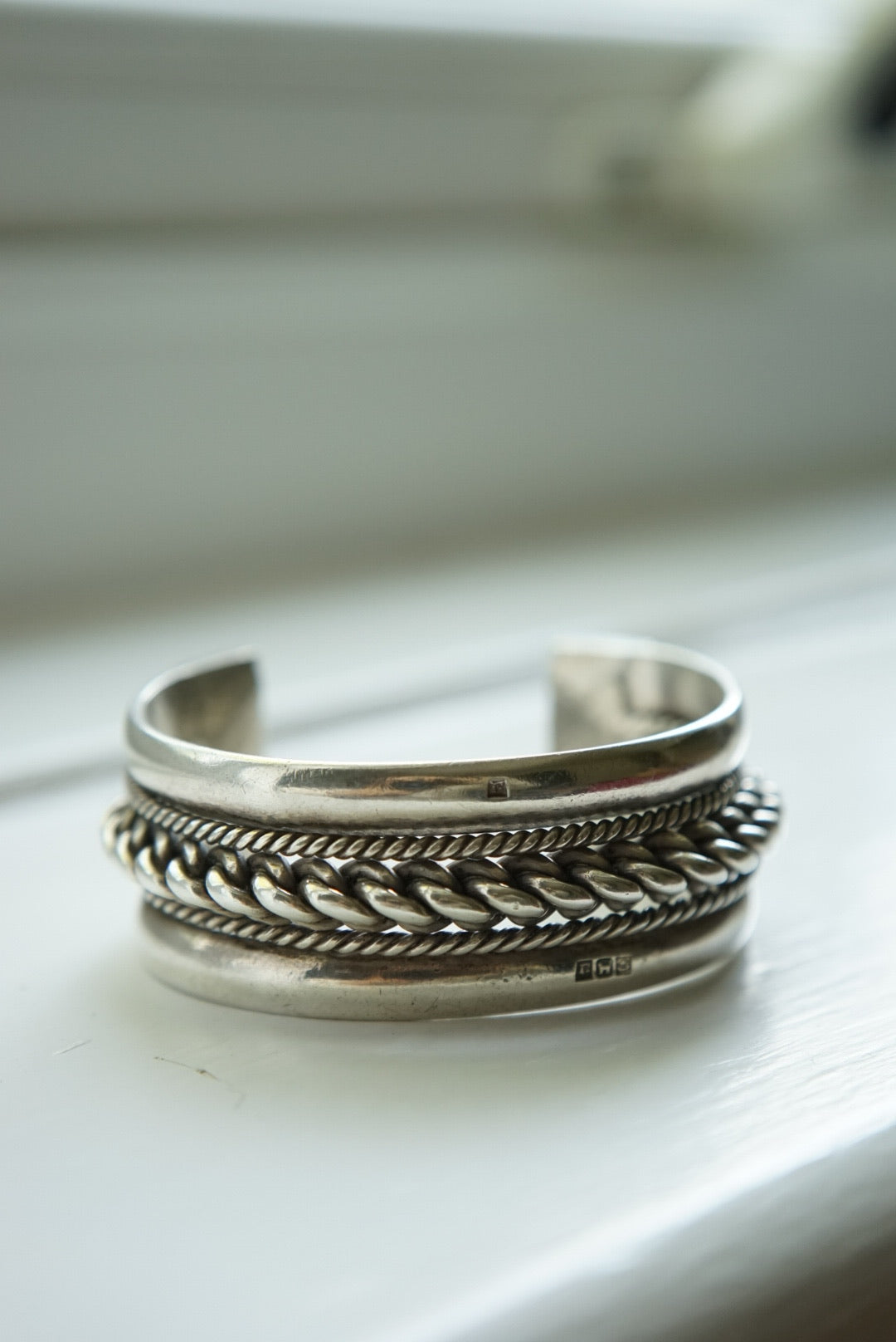 EGYPTIAN Heavy Silver Bangle