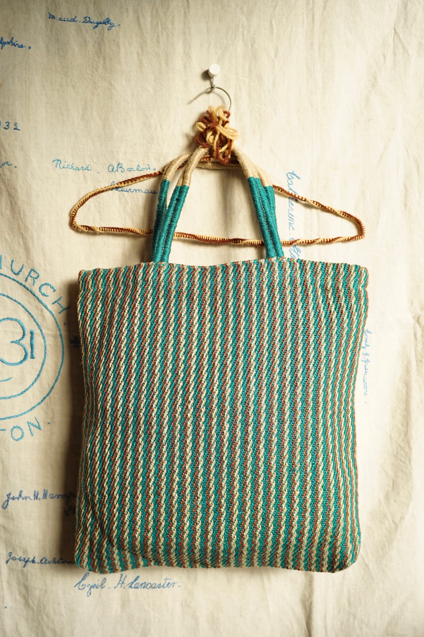 Village Stripe Jute Tote