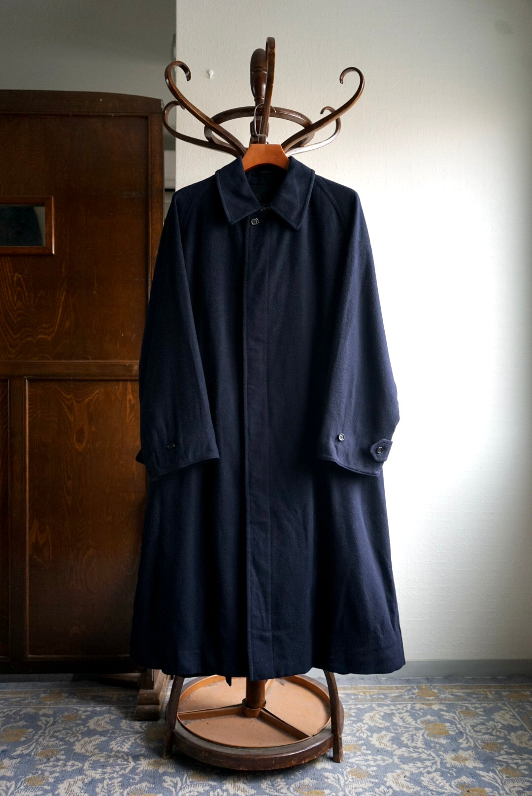 1984s Burberry for Loden-Frey Wool & Alpaca Balmacaan Coat 一枚袖