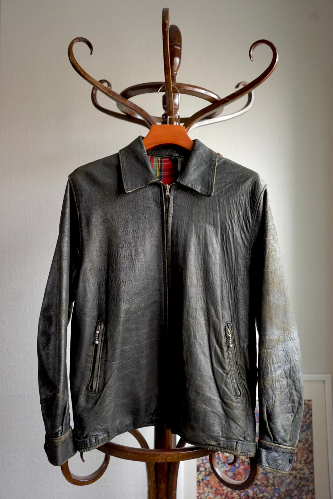 1960s UK Sheep Leather SwingTop Made in ENGLAND size 40