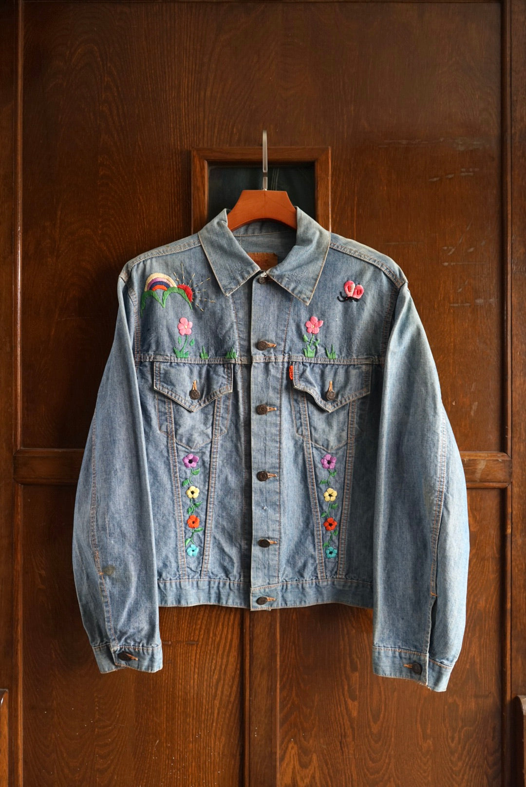 Late1960s LEVI'S 06-705-0516 BIG"E" "Hippie Custom" Chambray Jacket size42